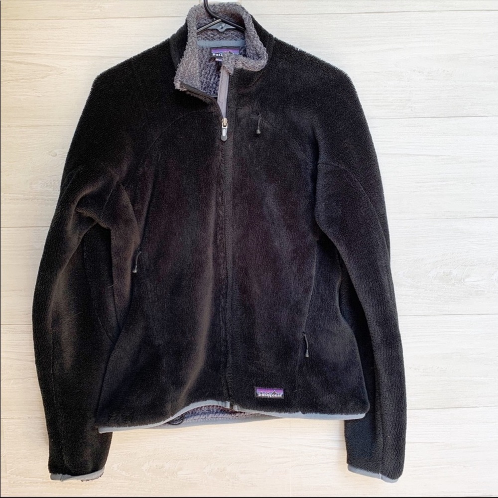 Patagonia Black Polartec R Fleece Zip Up Jacket M